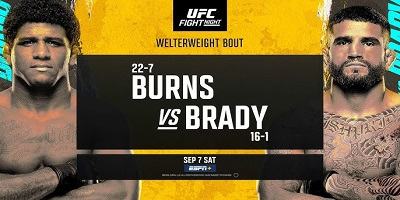 UFC Fight Night: Burns vs Brady 9/7/24 – 7th September 2024